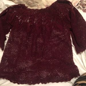 See through knitting top